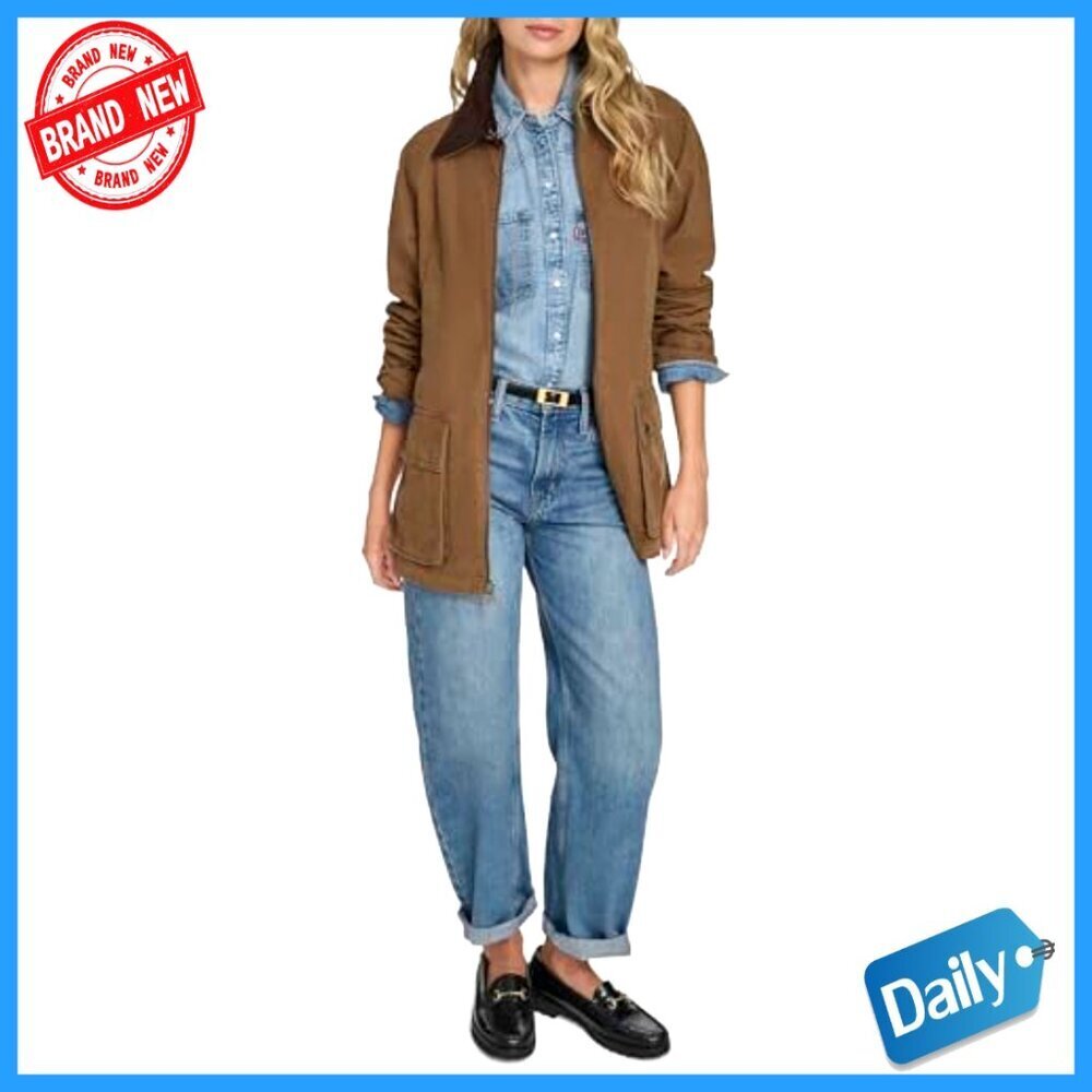 Cotton Barn Jacket Classic Utility Chic Lightweight Layering Transitional - Picture 6 of 6